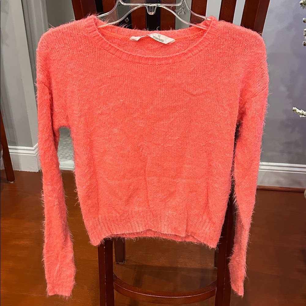 Vibrant Coral Kids Sweater